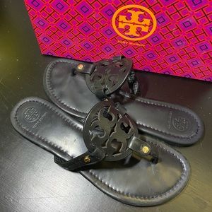 Tory  Burch BLACK Miller Sandal, Leather